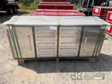 (Shrewsbury, MA) 2024 Steelman 7ft Work Bench with 10 Drawers & 2 Cabinets (New/Unused) (Silver) NOT