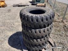 (Shrewsbury, MA) (4) Michelin 335/80 R18 XZSL Loader Tires (Used - Two Tires Studded) NOTE: This uni