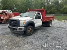 (Hagerstown, MD) 2015 Ford F-550 Dump Truck Runs, Moves & Operates, Rust & Body Damage, Seller State