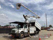 (Charlotte, MI) Altec LRV60E70, Over-Center Elevator Bucket Truck mounted behind cab on 2011 Freight