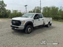 2017 Ford F550 4x4 Crew-Cab Service Truck Runs & Moves) (Service & Check Engine Light On) (Seller St