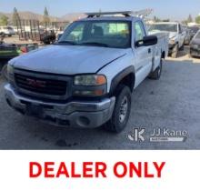 2007 GMC Sierra Classic 2500 HD Regular Cab Pickup 2-DR, 5/13/24 per seller has Engine and Smog issu