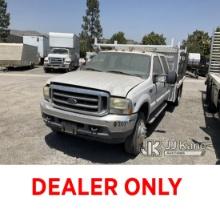 (Jurupa Valley, CA) 2003 Ford F - 550 Cab & Chassis Not Running, No Key