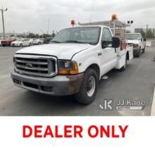 1999 Ford F-250 SD Service Truck Runs & Moves, Missing GVWR,