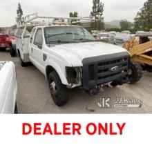 2010 Ford F-350 SD Extended-Cab Pickup Truck Engine Runs, Transmission Does Not Move, Stripped of Pa