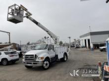 (Corona, CA) Posi Plus 800-40, Telescopic Non-Insulated Cable Placing Bucket Truck rear mounted on 2
