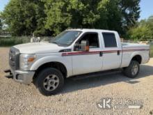 2014 Ford F350 4x4 Crew-Cab Pickup Truck Runs & Moves) (Body Damage, Check Engine Light On