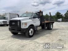 (Villa Rica, GA) 2017 Ford F750 Flatbed Truck Runs & Moves) (Low Engine Power, Check Engine Light On