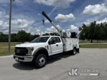 (Ocala, FL) 2019 Ford F550 Enclosed Extended-Cab Mechanics Truck Runs, Moves, Crane & Air Compressor