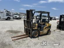 2005 Caterpillar P5000 Solid Tired Forklift Runs & Operates) (Bad Transmission