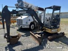John Deere 35G Mini Hydraulic Excavator Not Running, Condition Unknown, Missing Tracks