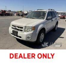 2009 Ford Escape Hybrid 4-Door Sport Utility Vehicle Not Running, No Power, Conditions Unknown