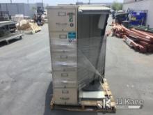 1 Pallet Of Office Cabinets & 1 Desk (Used) NOTE: This unit is being sold AS IS/WHERE IS via Timed A
