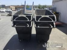 4 Rubbermaid Rolling Trash Buckets & Misc Items (Used) NOTE: This unit is being sold AS IS/WHERE IS 