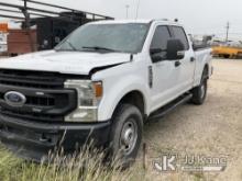 2020 Ford F250 4x4 Crew-Cab Pickup Truck Not Running, Conditions Unknown) (Wrecked, Cracked Windshie