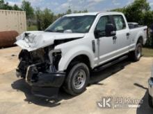 2022 Ford F250 4x4 Crew-Cab Pickup Truck Not Running, Condition Unknown) (Wrecked, Air Bags Deployed