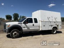 2015 Ford F550 4x4 Extended-Cab Enclosed Service Truck Runs & Moves) (Rust Damage