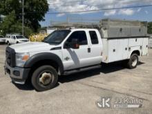 2013 Ford F550 4x4 Extended-Cab Service Truck Runs & Moves) (Check Engine Light On, Exhaust Fluid Sy