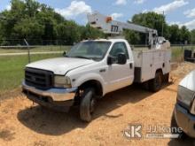 ETI ETT29-SNT, Telescopic Non-Insulated Bucket Truck mounted behind cab on 2002 Ford F450 Service Tr