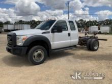 2012 Ford F450 4x4 Cab & Chassis Runs, Moves, Rust Damage, Paint Damage