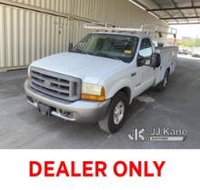 1999 Ford F-350 SD Cab & Chassis Runs & Moves, Paint Damage , Roof Rust Damage