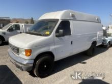 2007 Ford Econoline Extended Cargo Van Runs & Moves, Needs Mechanical Repairs, Engine Stutters