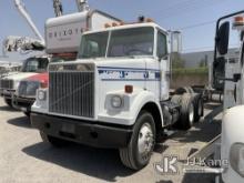 1986 White WCS Tractor Truck Runs & Moves