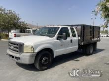 2005 Ford F350 Extended-Cab Stake Truck Runs & Moves, Check Engine Light On