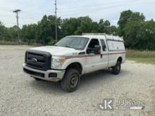 2015 Ford F250 4x4 Extended-Cab Pickup Truck Runs & Moves) (Check Engine Light On, Body Damage