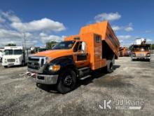 (Plymouth Meeting, PA) 2012 Ford F750 Chipper Dump Truck Runs Moves & Dump Operates, Check Engine Li