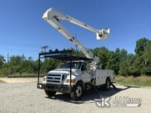 (Fort Wayne, IN) Altec AA755, Bucket Truck rear mounted on 2012 Ford F750 Utility Truck Runs, Moves