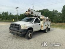 (Fort Wayne, IN) Altec AT37G, Articulating & Telescopic Bucket Truck mounted behind cab on 2008 RAM