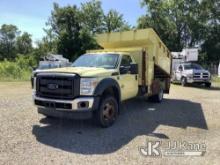 (Smock, PA) 2014 Ford F550 Chipper Dump Truck Runs, Moves & Operates, Check Engine Light On, Rust Da