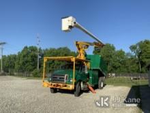 (Fort Wayne, IN) Altec LR7-60E70, Over-Center Elevator Bucket Truck mounted behind cab on 2015 Ford