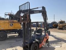 2013 Toyota 8FGCU25 Rubber Tired Forklift Runs, Moves & Operates