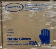 (05) Pallets Nacosa Nitrile Exam Gloves PF Size Large. Approx. 96 Cases Per Pallet Contact Keith Lin
