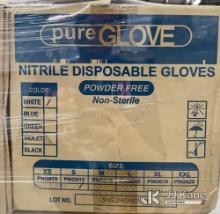 (05) Pallets Pure Glove Nitrile Exam Gloves PF Size Medium. Approx. 78 Cases Per Pallet Contact Keit