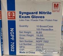 (05) Pallets Synguard Nitrile Exam Gloves PF Size Medium. Approx. 90 Cases Per Pallet Contact Keith 