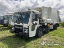 2018 Mack LR600 T/A Side Load Recycling Truck Runs , Drive shaft is Disconnected )( Body Damage, Das