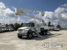Altec A77-TE93, Articulating & Telescopic Material Handling Elevator Bucket Truck mounted behind cab