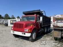 1997 International 4900 Tri-Axle Dump Truck Not Running, Cranks, Will Not Start) (Operating Conditio
