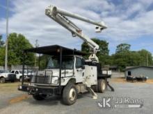 Altec LR760-E70RM, Over-Center Elevator Bucket Truck rear mounted on 2015 Freightliner M2106 Flatbed