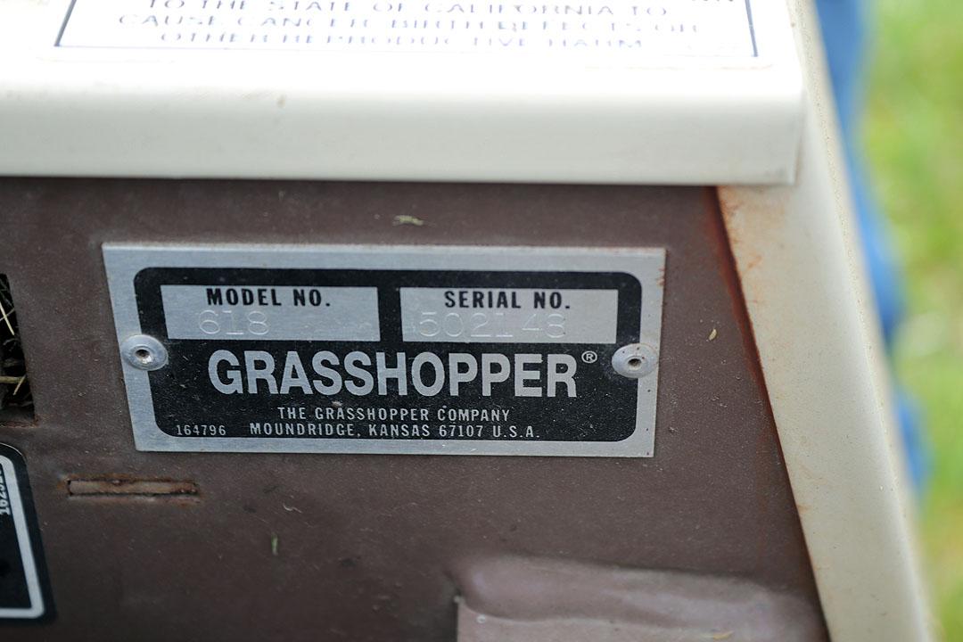 Grasshopper 618 zero turn mower w/ 52" deck, 579 hours w/ Kohler engine