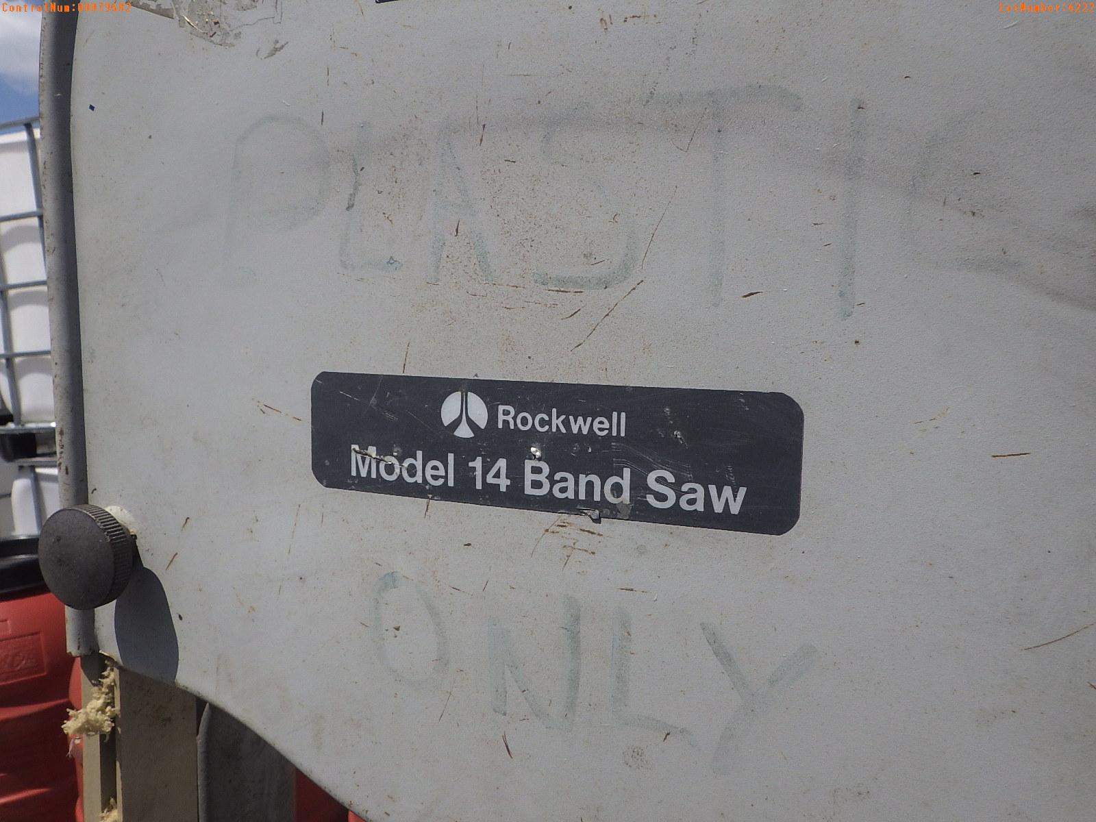 5-04222 (Equip.-Metal work)  Seller:Private/Dealer ROCKWELL 28-200 14 INCH BAND