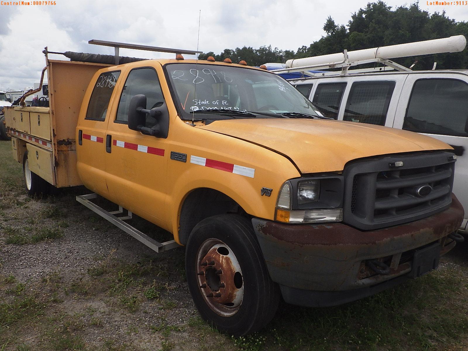 5-09113 (Trucks-Dump)  Seller: Florida State D.O.T. 2004 FORD F550