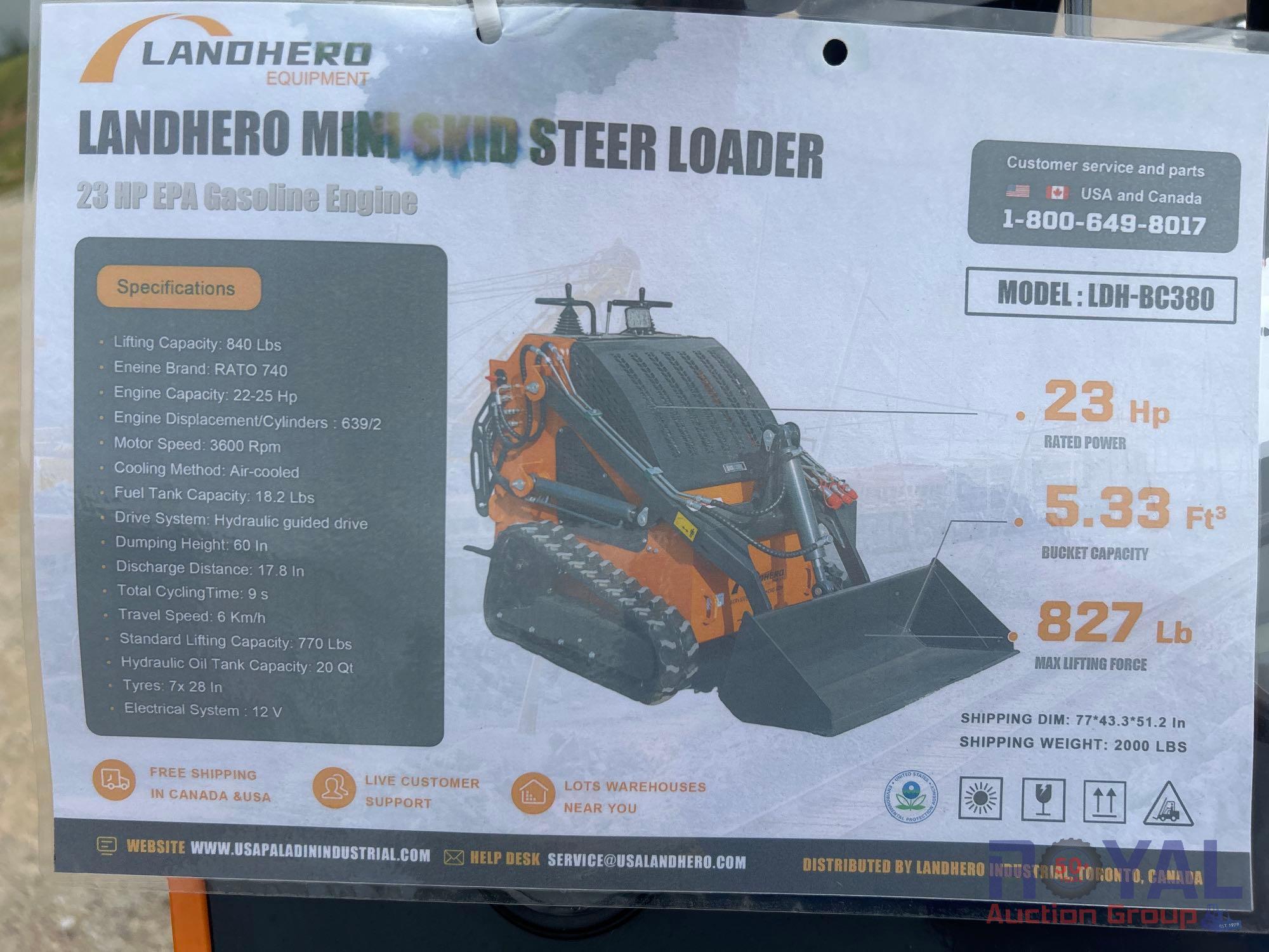2024 Landhero LDH-BC380 Stand-On Mini Track Loader Skid Steer