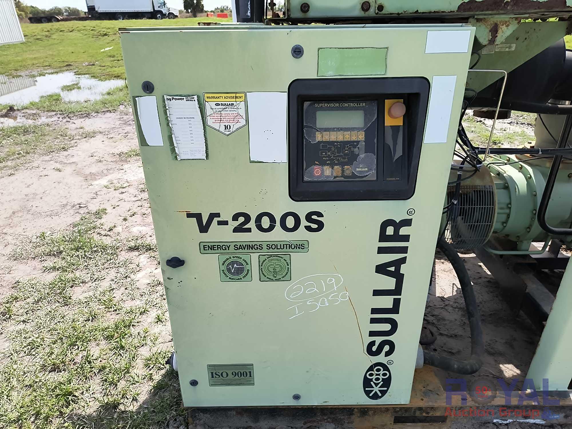 Sullair V-200S Rotary Screw Air Compressor With Dryer