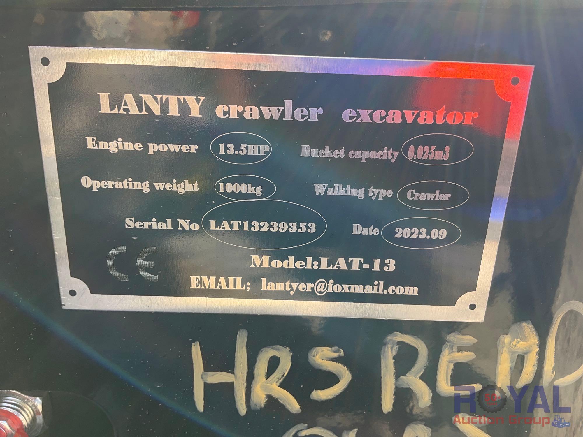 2023 Lanty LAT-13 Hydraulic Mini Track Excavator