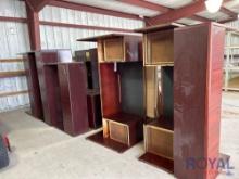 Wood Furniture(7 Desks, 6 Hutches, 1 Credenza)