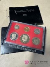 Two 1981 US proof sets